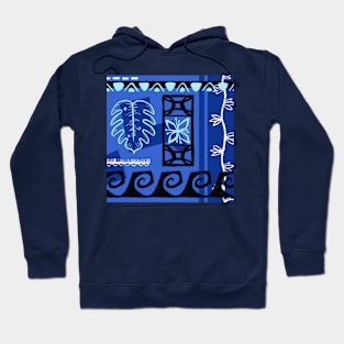 Blue Hawaiian Patterns Hoodie